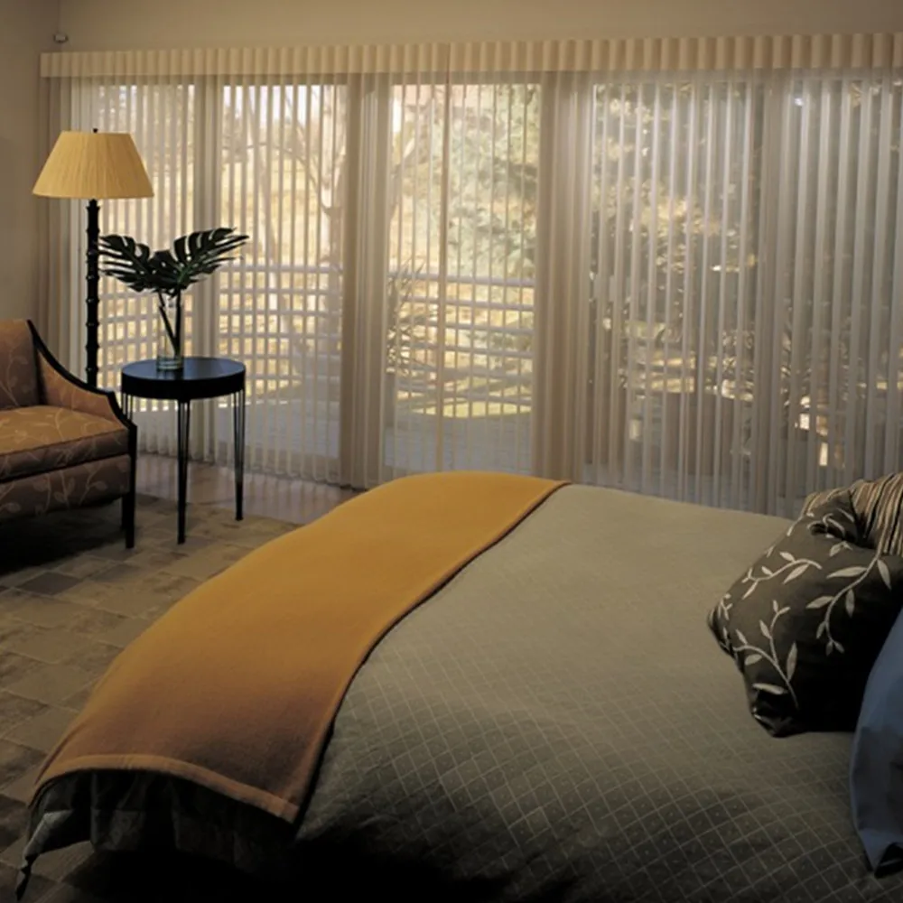 Electric Luxurious Vertical Fabric Sheer Blinds for Windows OEM