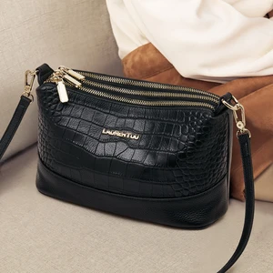 Top quality custom fashion designer women's genuine leather shoulder bag brand ladies crossbody bag famous