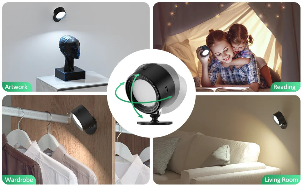 Remote Control & Touch Operation Led Spotlight Light 3 Level Dimming 3 ...