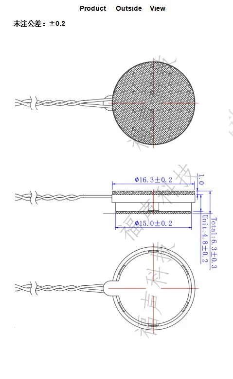 16MM Mini Audio Exciter Transducer 8Ohm 0.2W Bone Conduction Speaker Driver Unit for Headphone