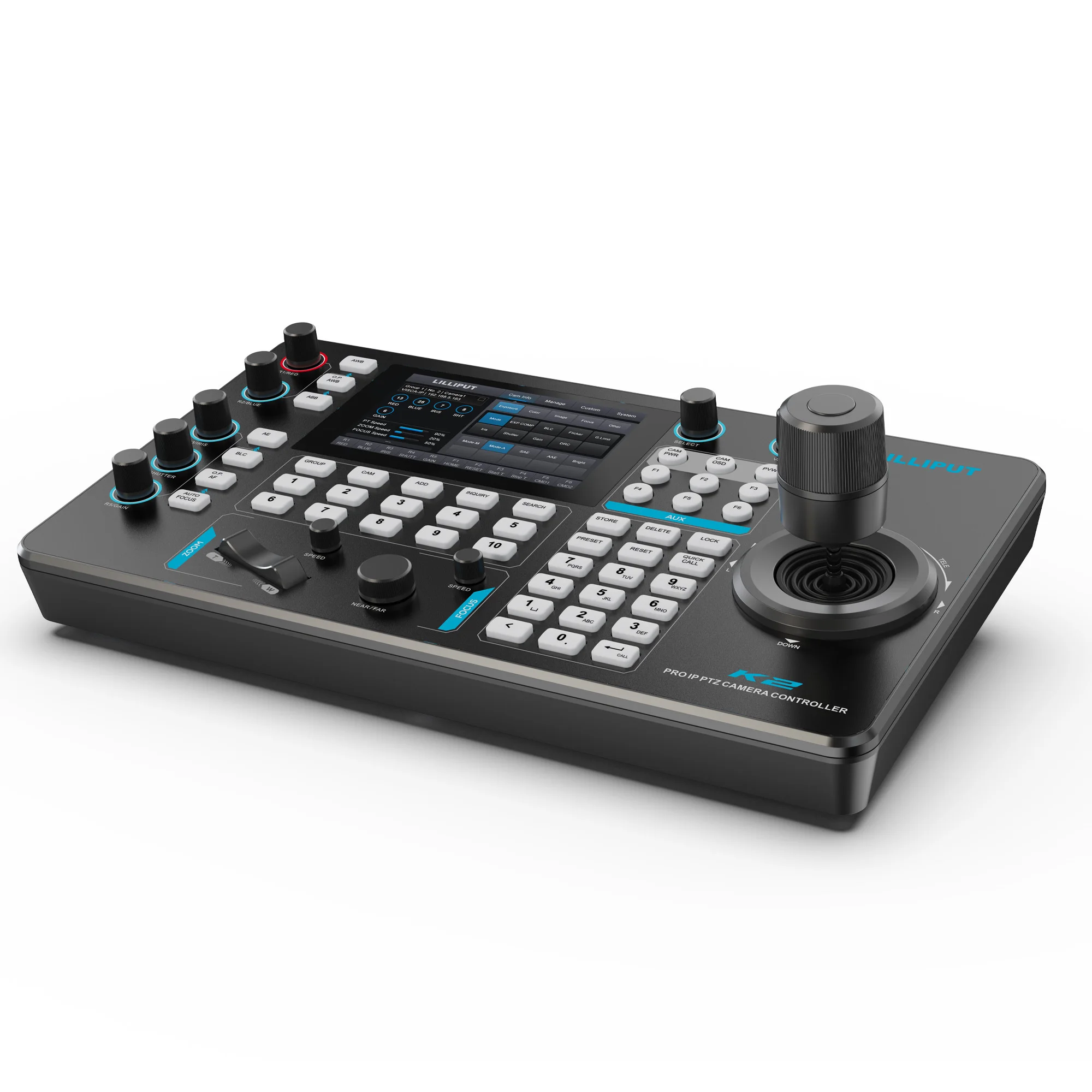 LILLIPUT 5" Touch Screen PTZ Camera Controller with 4D Joystick and Keyboard Support Preview Camera