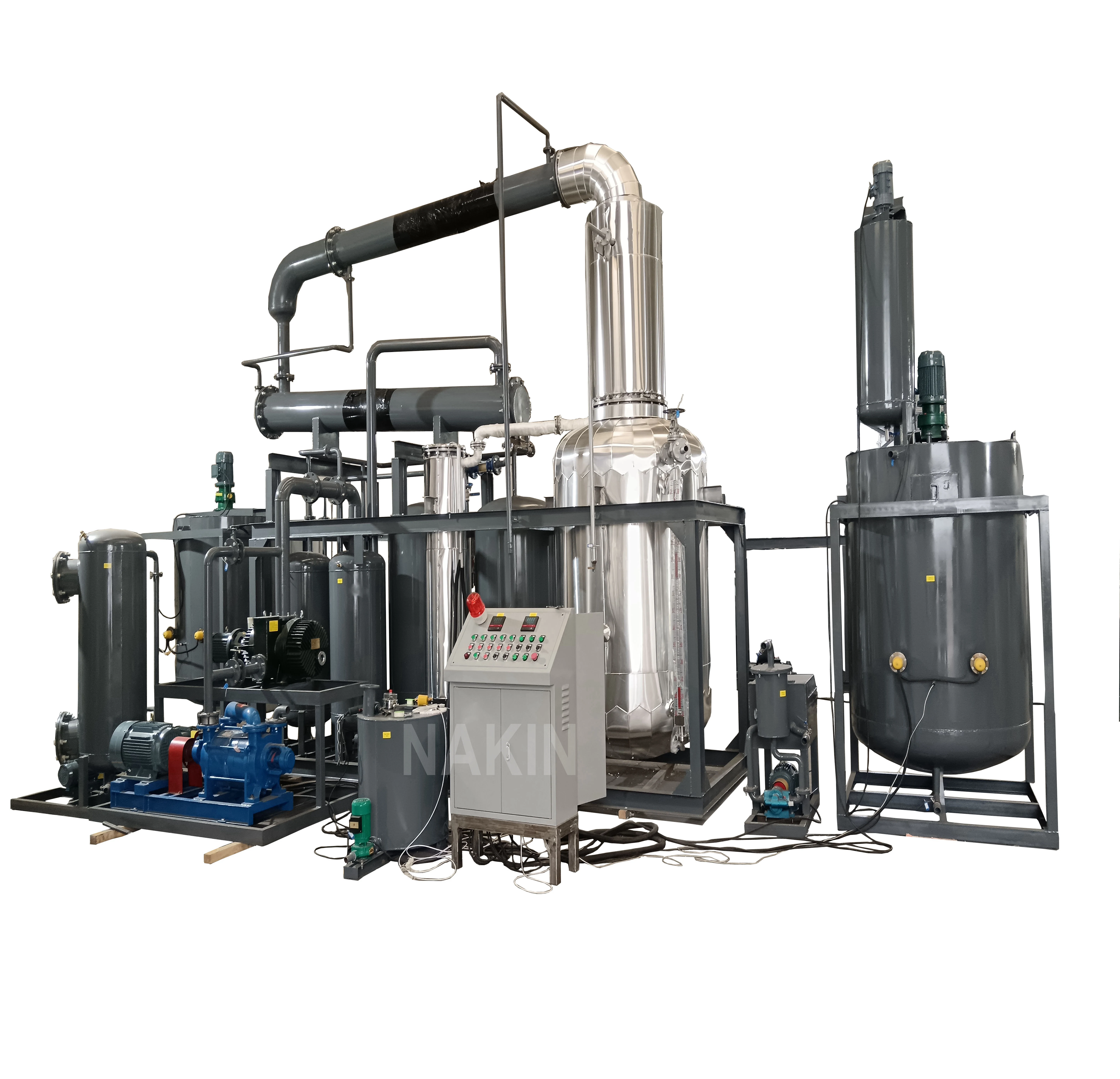 Mini Black Used Motor Oil Recycling Machine Waste Engine Oil to Base Oil Refinery Plant