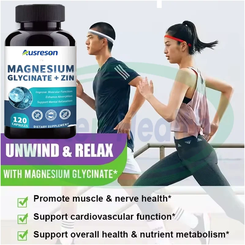 Ausreson Magnesium Capsules Explosions Beverage Bagged Electrolyte Mixed Granules Calm Magnesium Glycinate Capsules