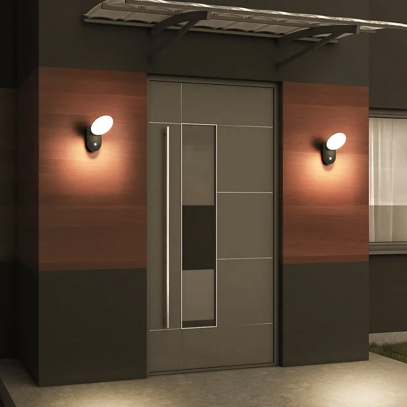 LED outdoor wall lamp waterproof garden lamp exterior wall terrace balcony gate sensor wall lamp