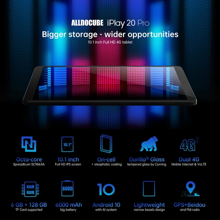 2021 Alldocube Iplay 20 Pro 4g Call Tablet 10.1 Inch 6gb+128gb Android 10  Gps Octa Core Dual Sim Support Play Tablet Pc - Buy Alldocube Iplay 20 Pro 