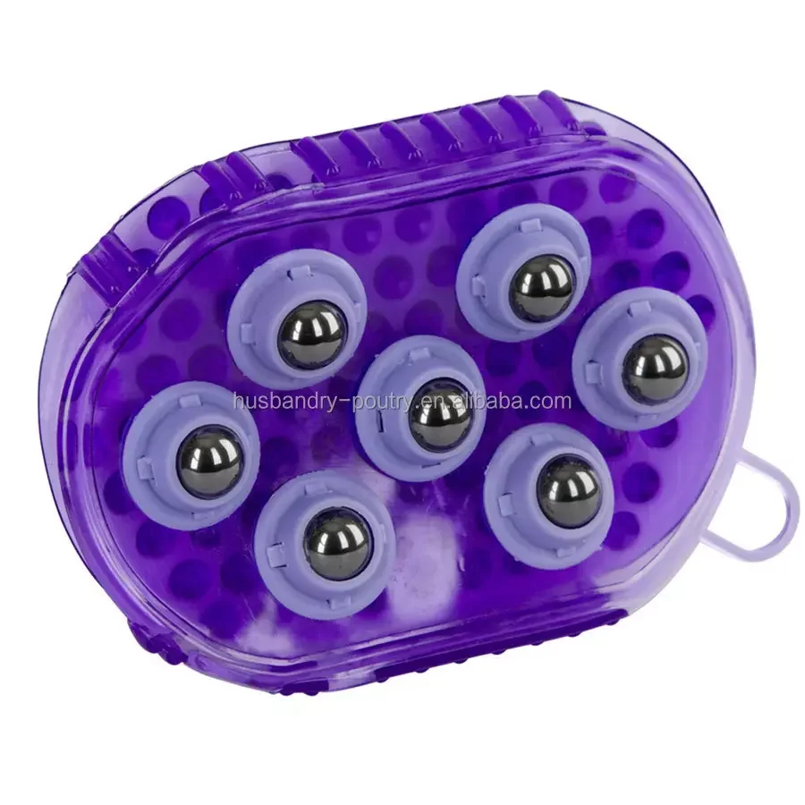 4 Rouleaux En Métal Pour Brosse à Curry équestre - Outil De Toilettage Rétro, Manche Rouge, Classique