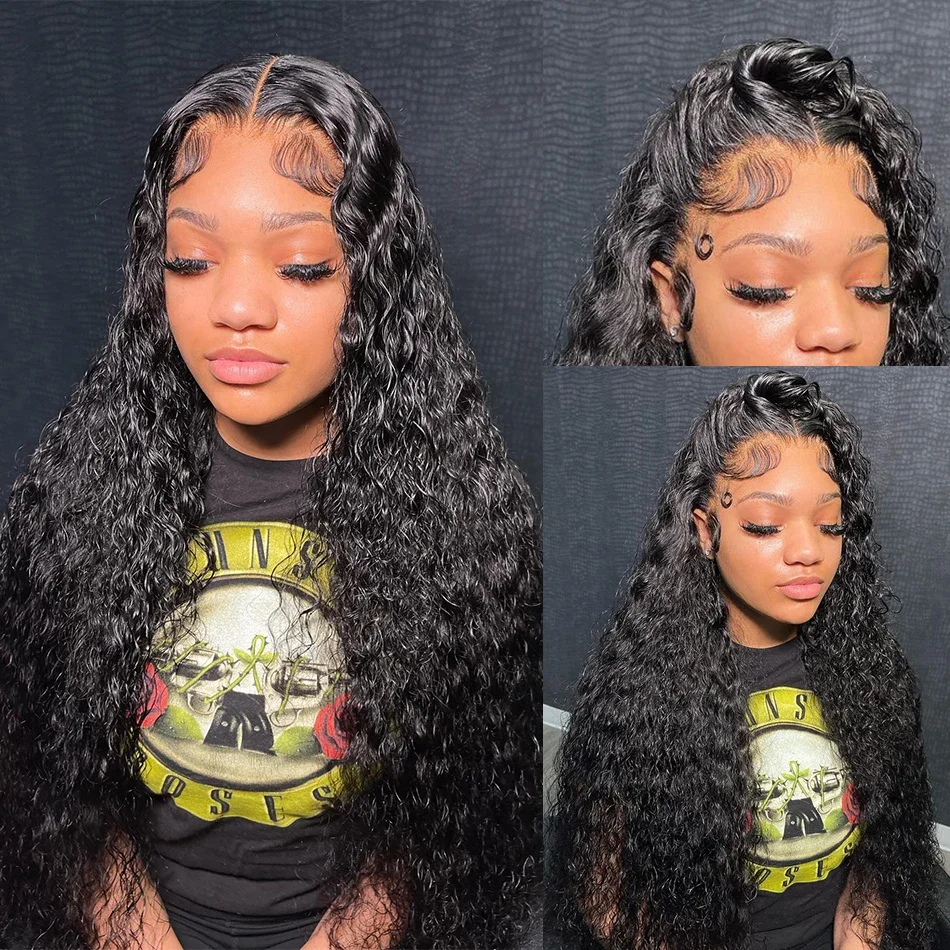 Parrucche frontali in pizzo riccio da 30 32 pollici Parrucca frontale in capelli umani pre-pizzicata Brasiliana Remy Parrucca frontale profonda e ondulata Parrucche Bob per donne_voghion.com