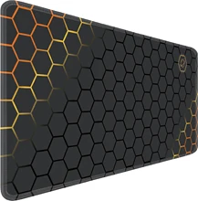 Black Gold Honeycomb Mouse Pad with Non-Slip Waterproof Rubber Base Extended Gaming Desk Mat Stitched Edges Office Table Mat
