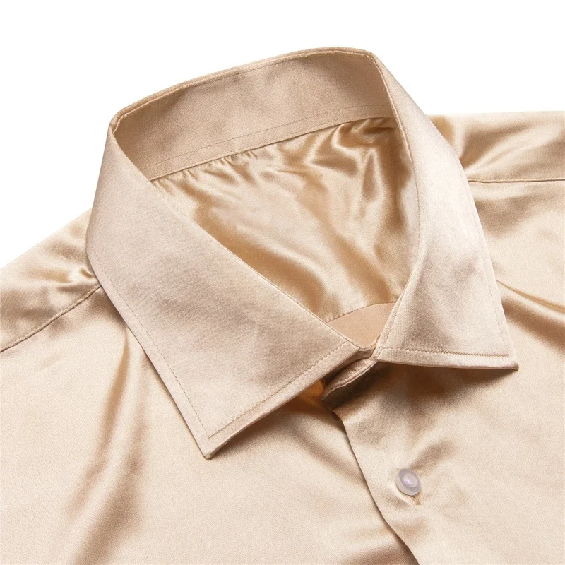 white christmas dresses Men's Champagne Dress Shirt Slim Fit Verno Fashion – Moreno's Wear