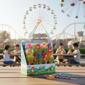 48g Cartoon Fruit Gummy Candy Drop Shape Sweet Fruity Flavor for Students Factory Wholesale Bulk