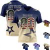 Navy Blue  Cream  American Flag