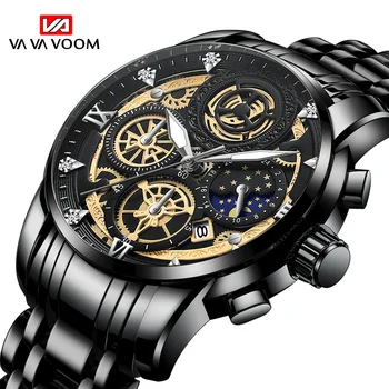 VAVA VOOM Hot Sell Men Quatrz Watch Sport Mens Watches Top Brand Luxury  Waterproof Full Steel