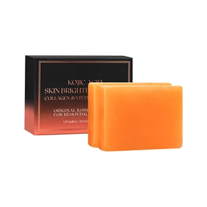 Organic Kojic Skin Lightening Soap Tumeric Extract Whitening Herbal Kojic Acid Skin Whitening Soap 2 PCS 100g