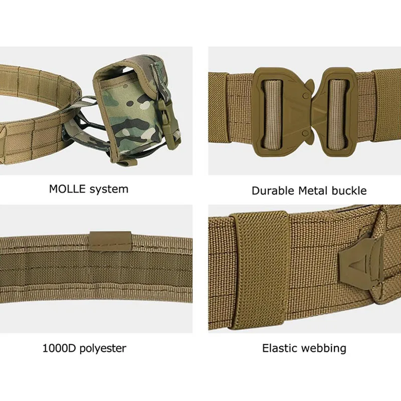 Adjustable Strap Security Duty Equipment High Density Material Tactical Belt Multifunctional Quick-release Buckle Duty Belt