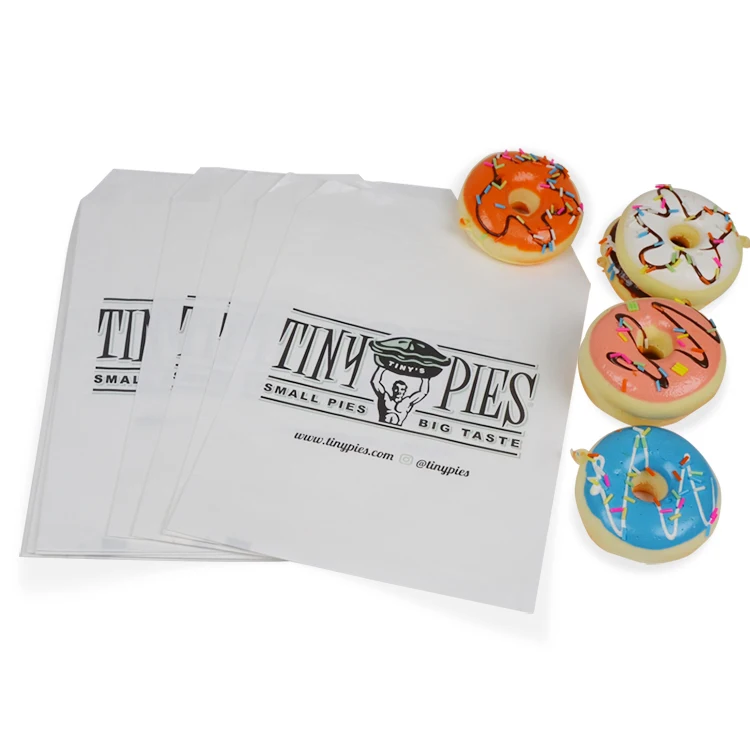 Paper Bags Manufacturing Grease Proof Parchment Glassine Wax Packaging Bag  for Sandwich Cookie Pastry Food Snack