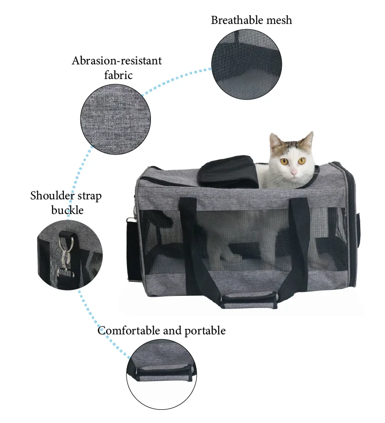 Large Cat Carrier Soft Dog Carrier For Small Dogs Pet Bag Carriers