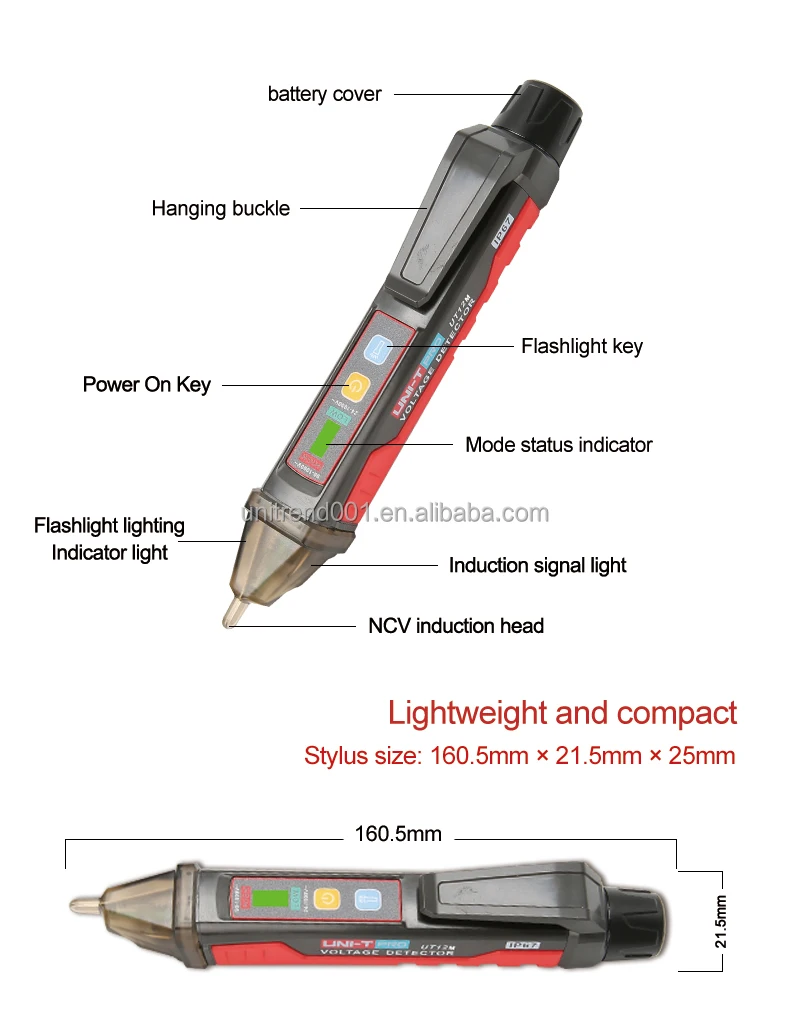UT12M - Détecteur De Tension AC Murale, Prise UNI T UT12E UT12M - Foto 12