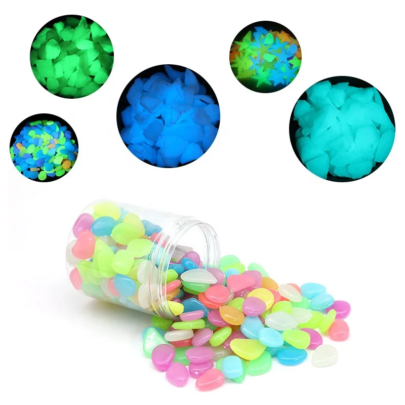 Sand Glow in the Dark Marbles Coloured Glowing Pebbles Luminous for Walkways Garden Path Luminescent Powder Mix White Cement