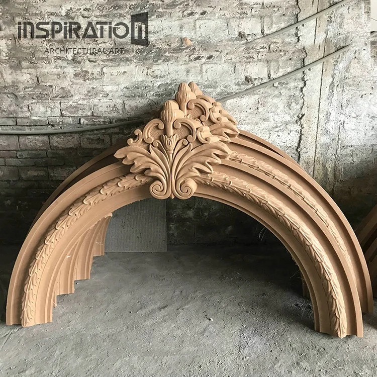 15 Years Architectural Glass Reinforced Concrete (GRC) Manufacturer Customized Produce Stone Window Frame and  GRC Door Design