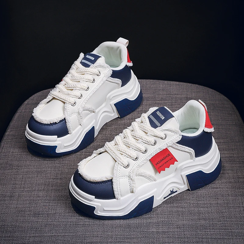 Factory High Quality Leather Platform Comfortable Ladies Sports Casual  Tennis Shoes Sapatos Femininos Women Sneakers