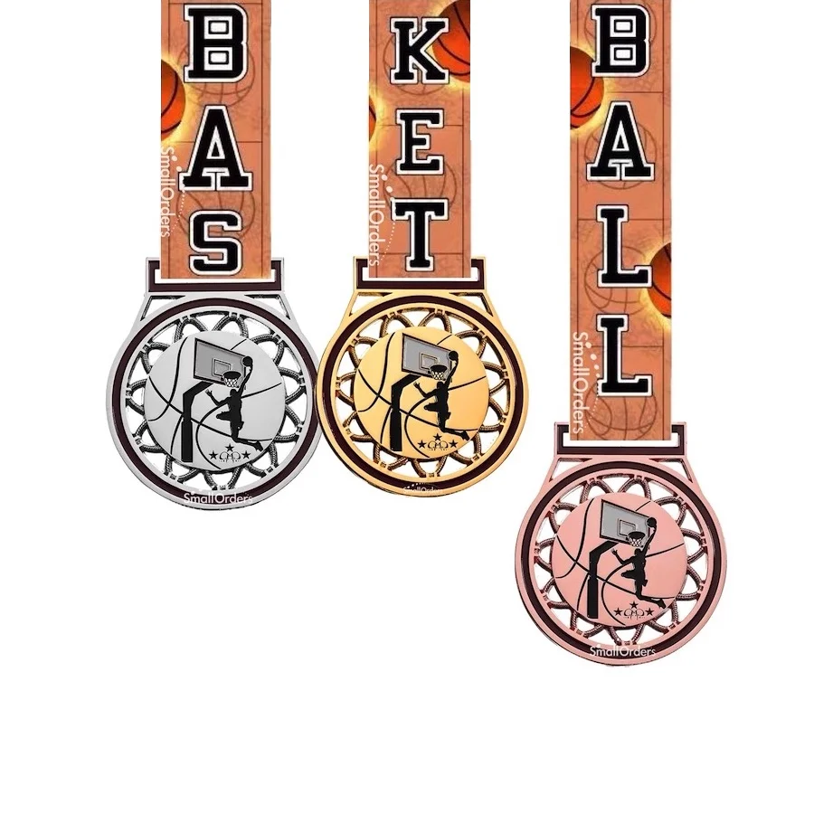 Medallas de metal personalizadas Medalla de baloncesto deportivo