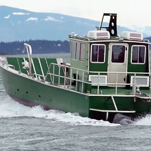 Landing Craft 50ft Working Boat for Sale Flat Bottom Aluminum Ferry ...