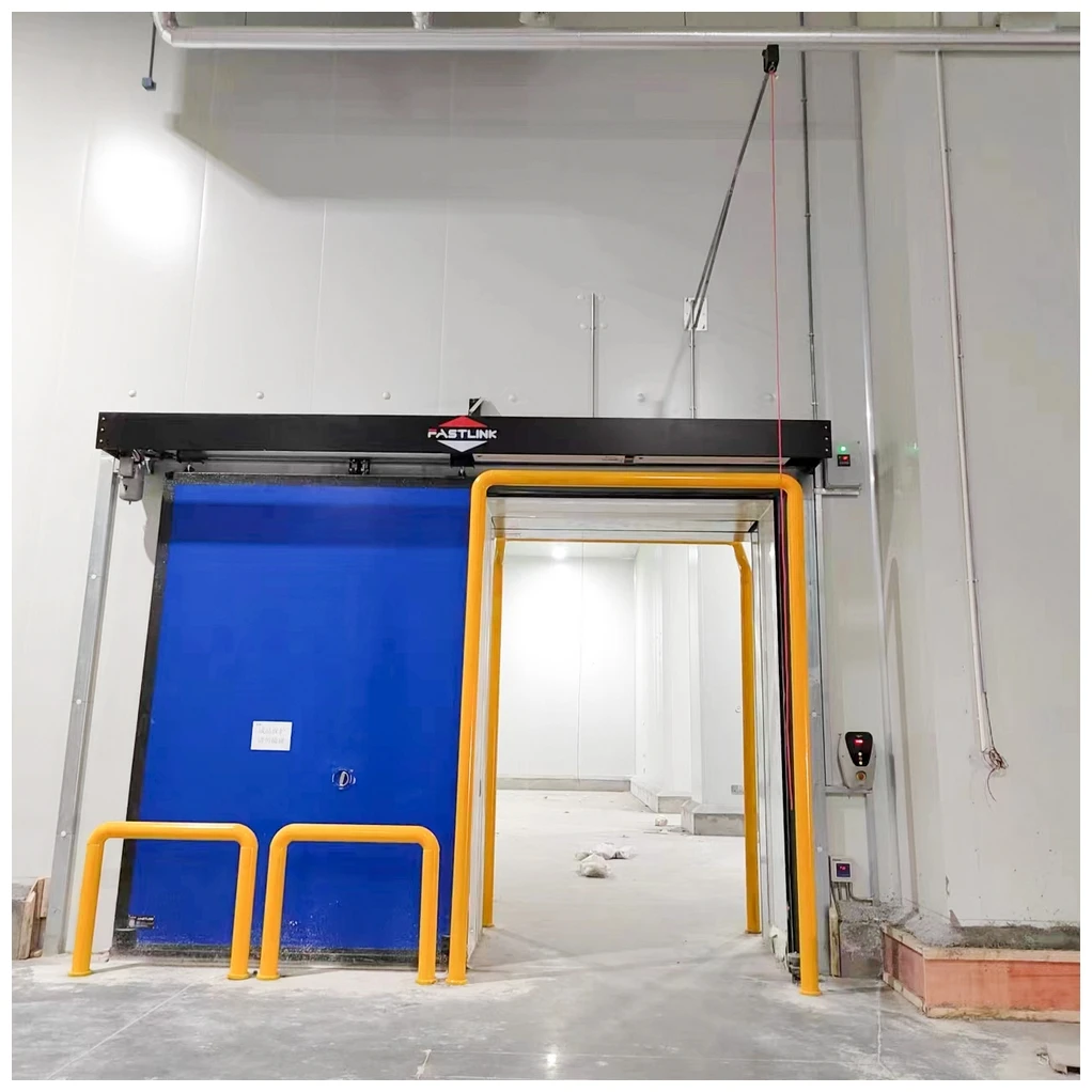 Fastlinknew Product Industrial Customized Elastic Panel Fast Closing Single Sliding Door Cold Storage High Speed Sliding Doors