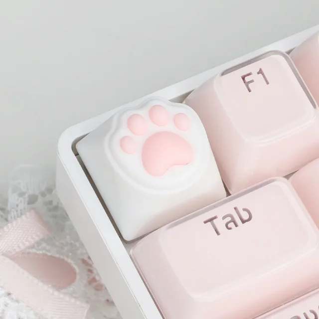 2025 MG Keycaps Custom Resin Crafts Supplier Custom Kitty Pow Keycaps Painting Custom Keycaps Handmade ESC