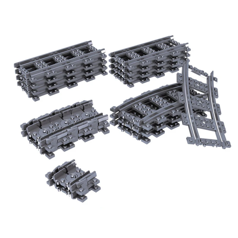 40-Piece City Train Track Set - Compatible With Leading Market Brands, Toy Railway Tracks For Boys And Girls