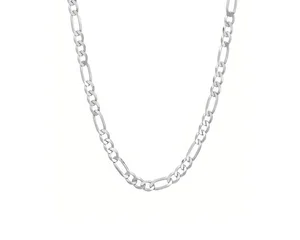 Fashion Jewelry Different Size Chain 2.5 Micron Gold Vermeil Men Custom Silver Jewelry 925 Necklace