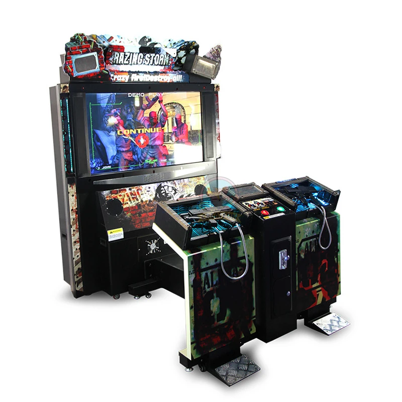 Coin Operated Game Gun Shooting Games Razing Storm With 55 Inch Screen Video Arcade Game Machine