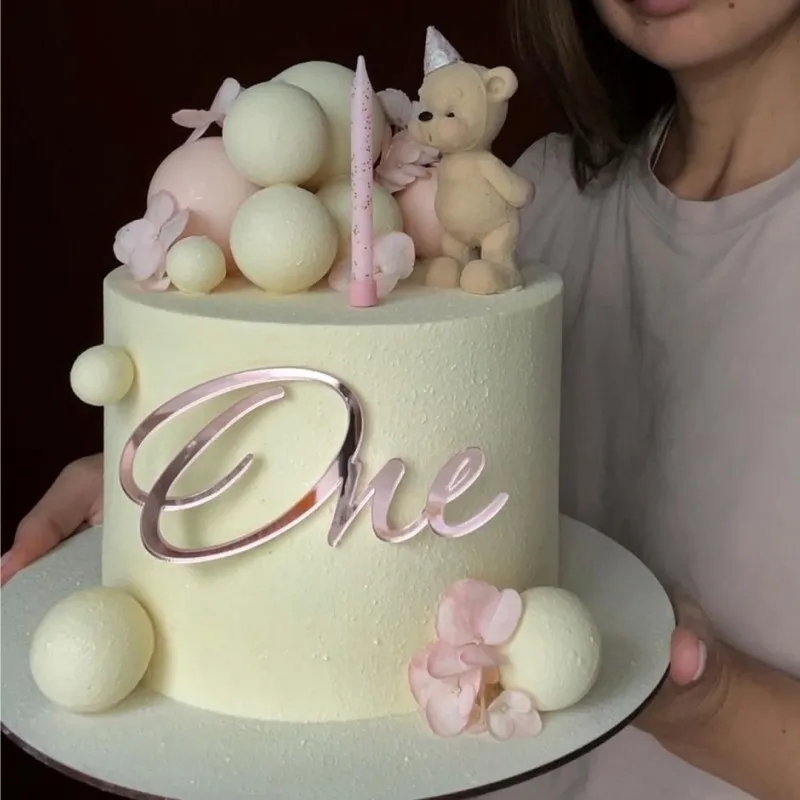 Decorazione per torta con glitter Boy Oh Boy - Decorazione per baby shower - Italia