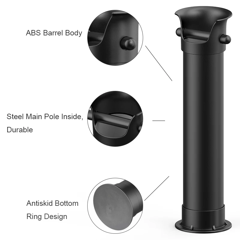 Commercial Abs Plastic Coffee Grounds Bucket Containers Standing Knock Box Floor Drawer Tools Dump Bin Espresso