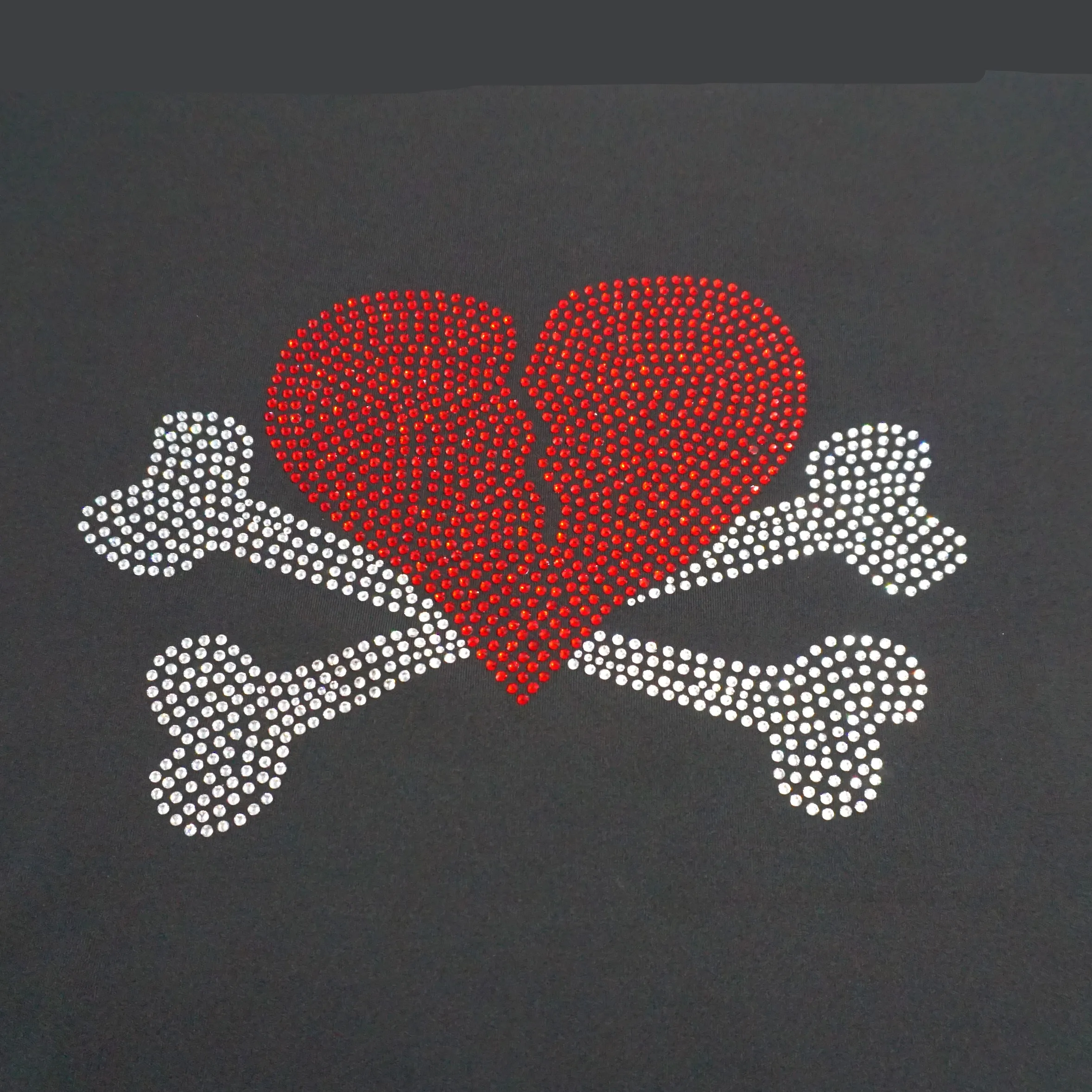 Bone skeleton Iron On rhinestone Transfer Designs hotfix patches trousers Rhinestones Motifs