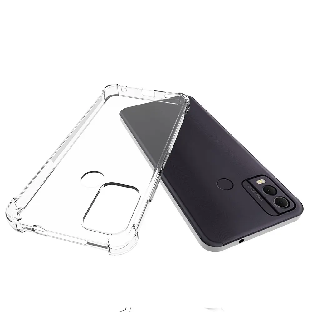 High Clear Soft TPU Transparent Mobile Phone Cover Air Bag Shockproof Cell Phone Case for Nokia C32 C22