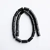 Black onyx tube beads approx. 8x15mm