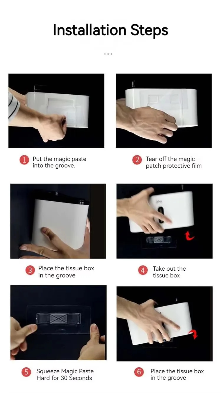 Double Layer Wall-Mounted Tissue Box Holder Plastic Facial Dinning Table Cover for Toilets supplier