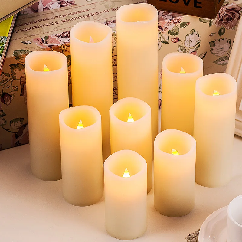 LED Electronic Candle Light Simulation Paraffin Wax Rocking Fake Led Glowing Candle for bar Wedding Party Christmas Halloween