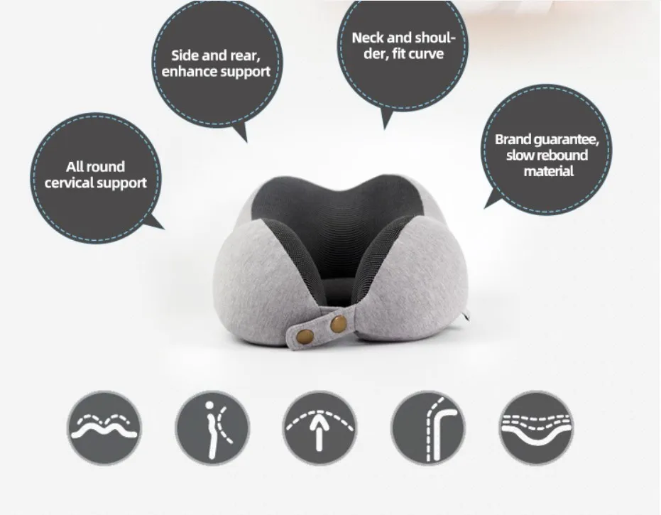 Latest  Car Neck Memory Foam  Pillow Travel Neck Pillow for Car Office Comfortable Memory Foam Pillow