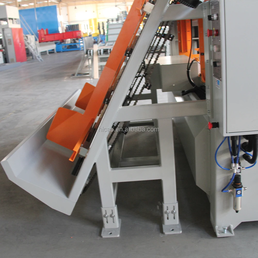 HICAS SF7013S Automatic Double Head Notching Machine with Automatic Feeder US Pallets Stringer Notcher Groover