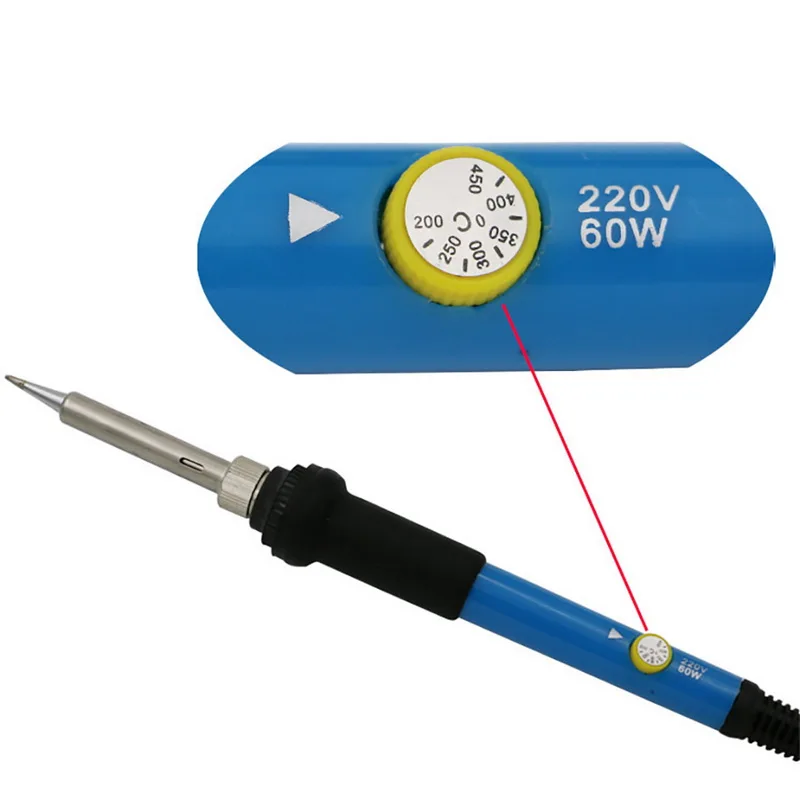 5-in-1 220V 60W Electric Soldering Iron Station Adjustable Temperature with 5 New Tips Internal Heating Repair Tool