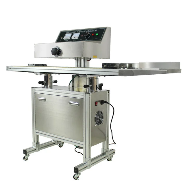 YTK Fully Automatic Electromagnetic Aluminum Foil Plastic Bottle Continuous Induction Sealing Machine With Conveyor