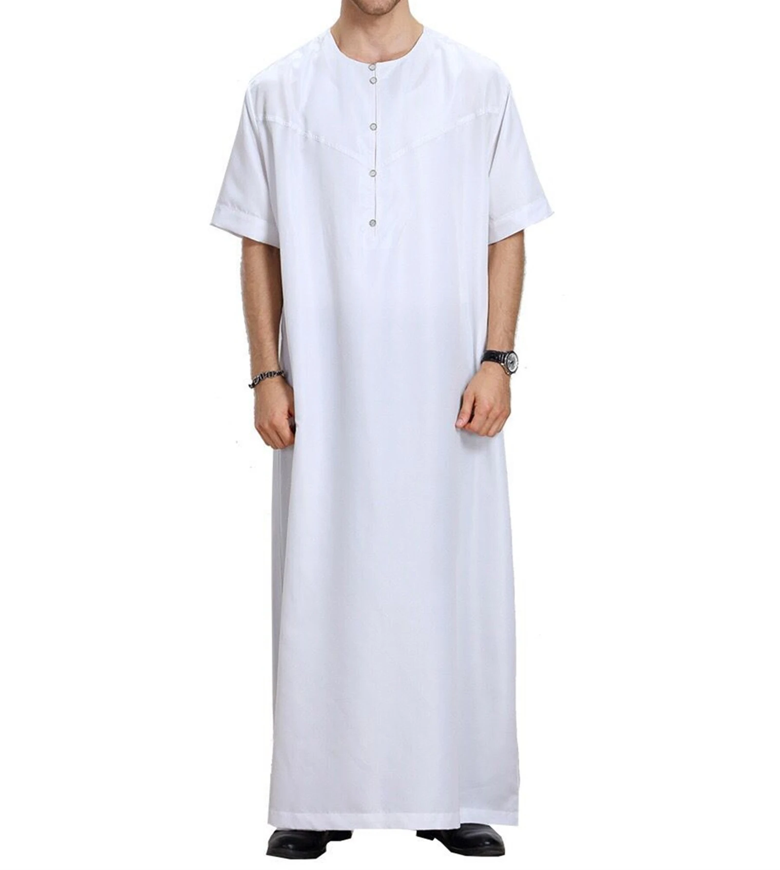 Travelwant Muslim Men Long Sleeve Thobe Middle East Saudi Arab Kaftan  Islamic Abaya Dress Dubai Robes - Walmart.com