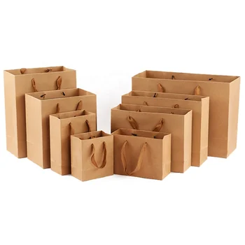 Diy Blank Paper Bag Kraft Paper Black Art Paper Bag With Twist And ...