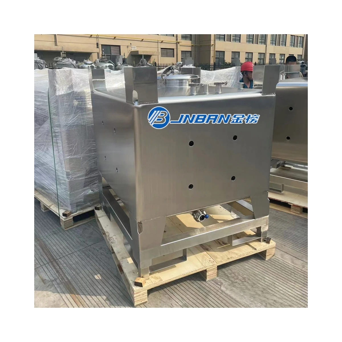 不锈钢1000升ibc容器化学混合室粉末储存设备移动中转站ibc罐