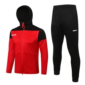 2026 Vintage Style Soccer Tracksuit Hoodie Jacket High Quality Eco-Friendly Quick Dry Breathable Windproof for Autumn
