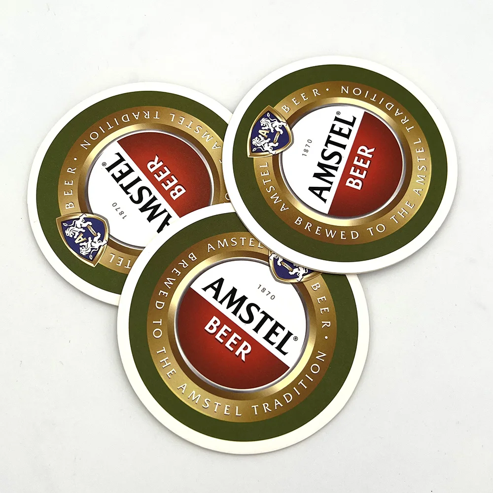 Business Giveaway  Custom Design Promotion Cheap Cmyk Printing Cardboard Coaster