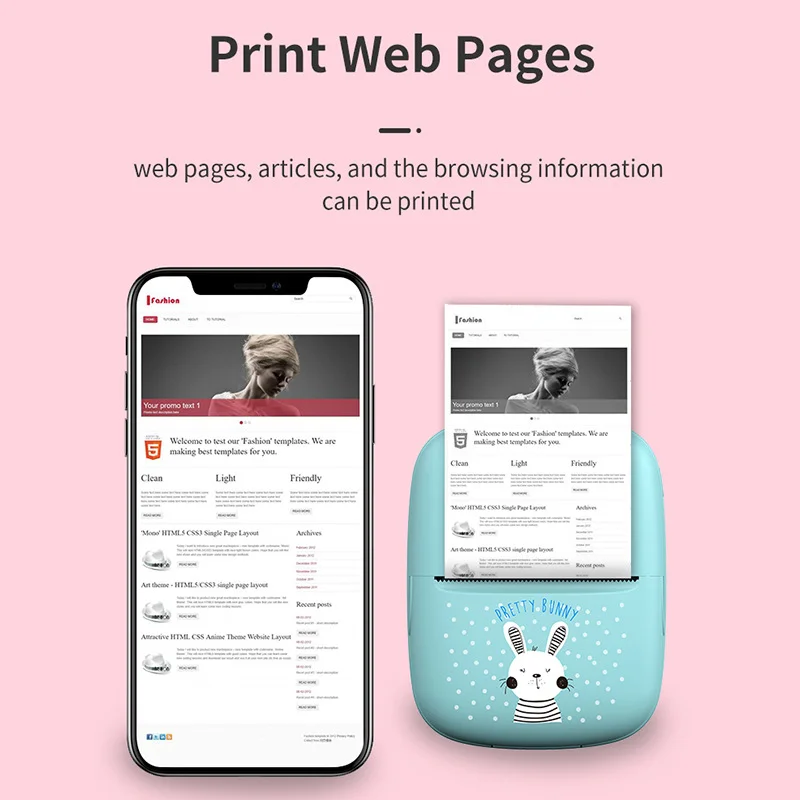 D7 Pocket Mini Printer Portable Bluetooth Thermal Printer Mobile Wireless Label Receipt Sticker Photo Printer