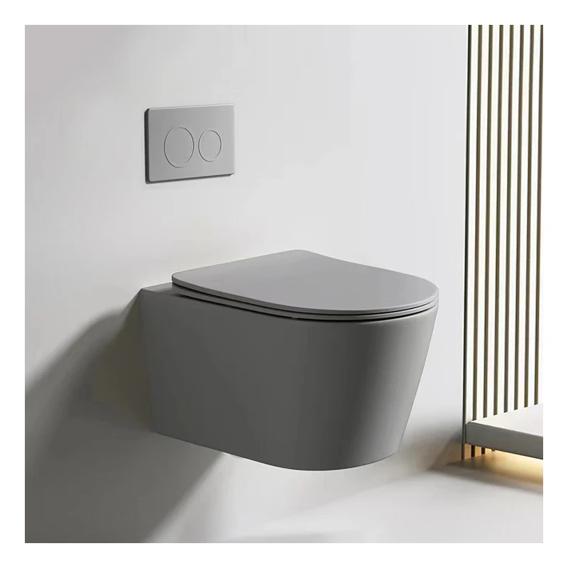 France Style Human Floating Commercial Gravity Toilet Flush Toilet Wall Mounted Hung Rimless Toilet with Tank