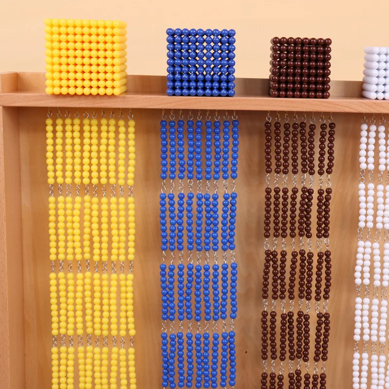 モンテッソーリ教材大型ビーズスタンドセット幼稚園数学シリーズツール